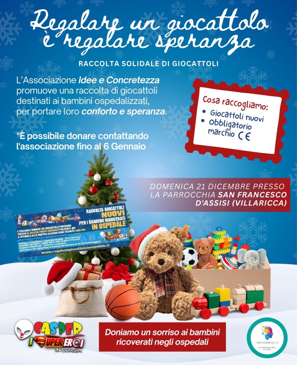 Un dono che cura: Villaricca si mobilita per i bambini in&nbsp;ospedale